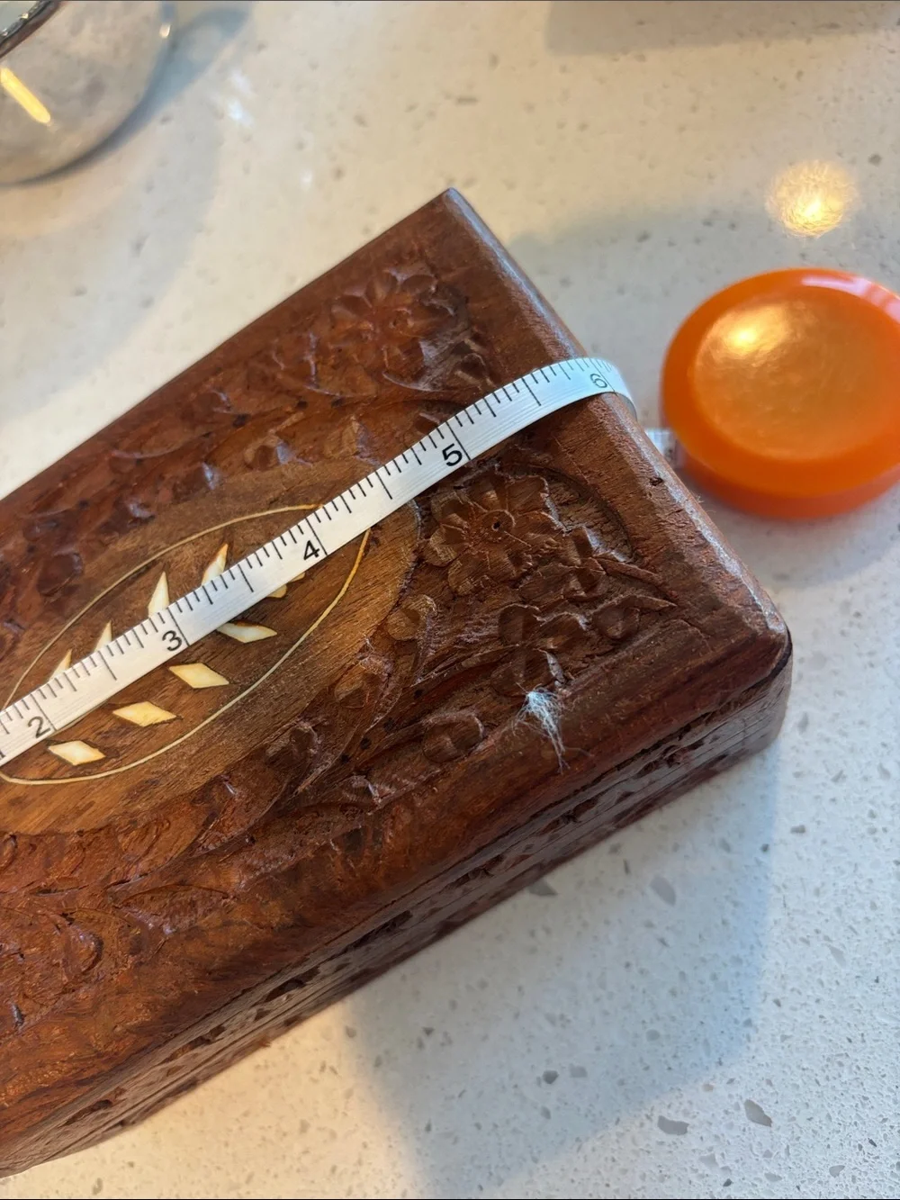 Wooden Jewelry Box with Royal Blue Lining